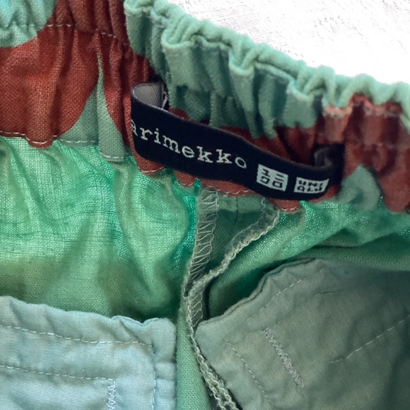 Vintage xs light green linen top, small marimekko linen pant set - Picture 4 of 8